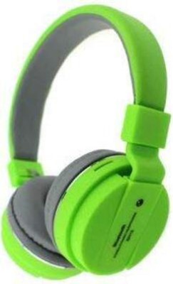 Glatoxi SH-12 Wireless Bluetooth Over the Ear Headphone with Mic Bluetooth Headset(Green, On the Ear)