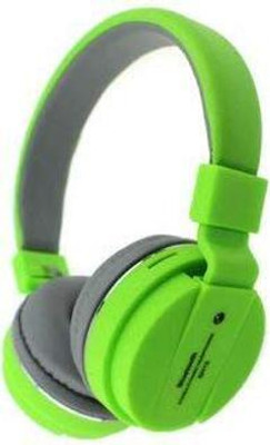 XITARA SH-12 Wireless Bluetooth Over the Ear Headphone with Mic Bluetooth(Green, On the Ear)