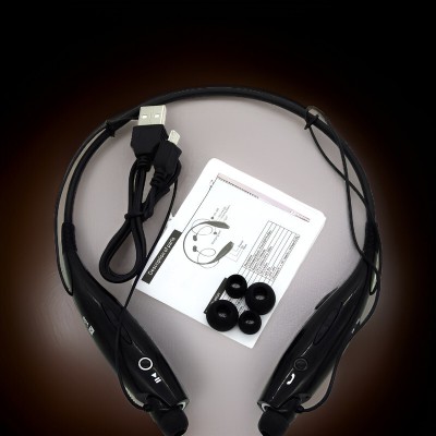 SYARA C64_HBS 730 Wireless Sport Neckband Bluetooth Headphones with Mic Bluetooth Headset(Black, In the Ear)