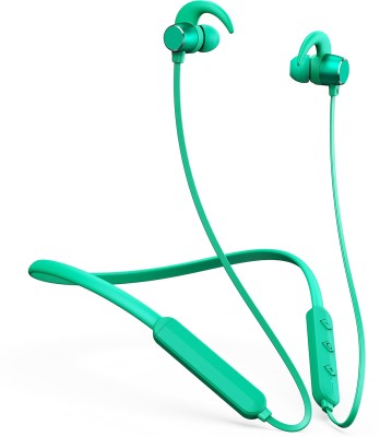 TEQIR New 2024 Crystal 48 Hrs Playtime Gaming Bluetooth ENC Earphone 40ms Low Latency Bluetooth Headset(Green, High Bass , Clear Sound , Immersive LED Lights, In the Ear)