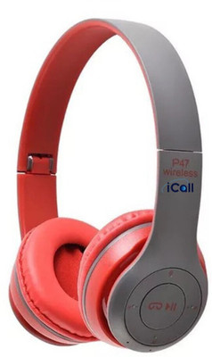 icall BestSound Latest P47 With Mic With 6 Hour Battery Backup Bluetooth(Red, True Wireless)