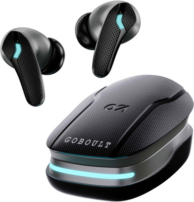 GOBOULT Astra Neo 70Hrs Playtime, 4 Mic ENC, BT 5.4, 40ms Low Latency, Comfort Grip Case Bluetooth(Black, True Wireless)