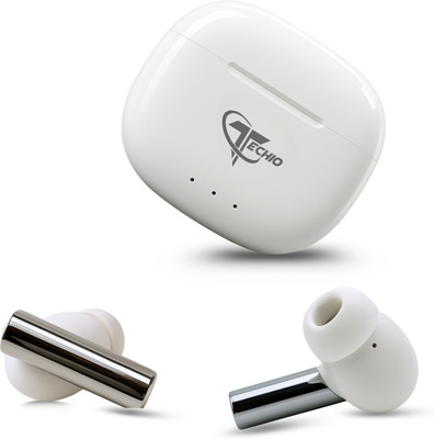 Techio Atom 90 Wireless Earbuds G20 – Type-C Charging & 40H Backup Bluetooth(White, True Wireless)