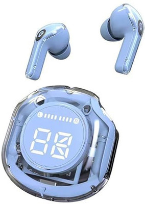 Brolan IMMERSE Transparent Earbuds 48 Hours Playtime With Fast Charging Bluetooth Gaming(Blue, True Wireless)