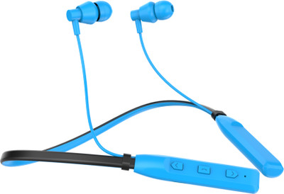 TECHFIRE Fire T30 48 Hours Play Time Neckband hi-bass Wireless Bluetooth headphone Bluetooth(Blue, True Wireless)