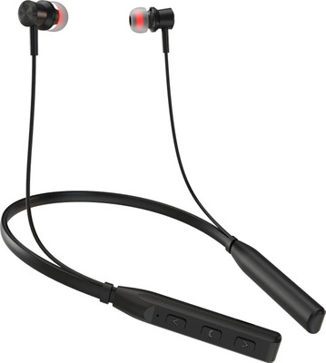 Unix Vivid 58 Hours Playing Fast Charging Bluetooth Neckband Bluetooth(Black, In the Ear)