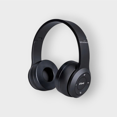 TWS Wireless Gaming Headset featuring Rich Bass and Over-Ear Design_KU Bluetooth & Wired(Black, On the Ear)
