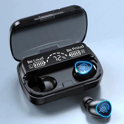 roxfire M10 TWS Bluetooth Earbuds Wireless Bluetooth 5.1 Stereo IPX7 Waterproof Bluetooth(Multicolor, True Wireless)
