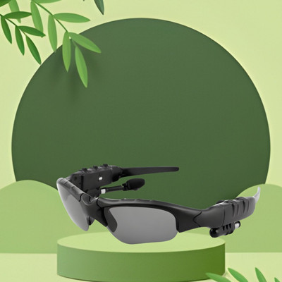 GUGGU Sunglass with Bluetooth Earbuds, Music and bluetooth headset and mic WQ2 Bluetooth(Black, In the Ear)
