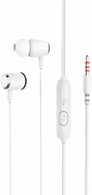 Zusix VX-04 Wired Earphone Handsfree with Mic Wired(White, In the Ear)