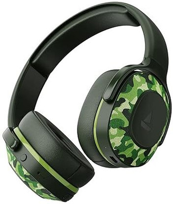 boAt Rockerz 425,25H Battery, BEAST Mode,ENx,Dual Pair, Stream Ad Free Music via App Bluetooth(Army Green, On the Ear)