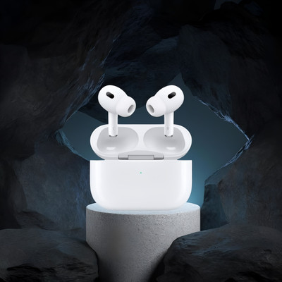 Morxt AirRodes Pro 2 (2nd generation) with MagSafe Case-(USB-C) Bluetooth(White, In the Ear)