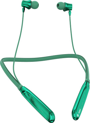 Aroma NB119 TItanium Pro Upto 100 Hr Playtime*,ENC,Fast Charging,Dual Pairing Neckband Bluetooth(Vibrant Green, In the Ear)