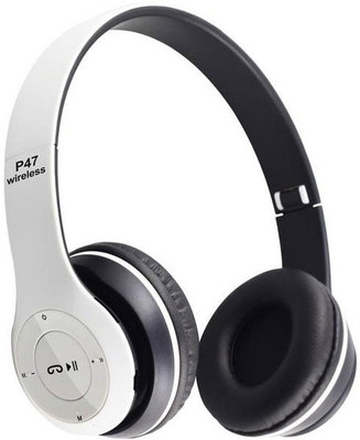 Worricow High Quality Bluetooth Headphone Rock Beat Sound Inbuilt Microphone Aux Support Bluetooth(White, Black, On the Ear)