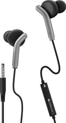 ZEBRONICS ZEB-BRO, With In-Line MiC, 3.5mm Jack, 10mm drivers, Compatible for Phone/Tablet Wired (Black, In the Ear) deal from flipkart