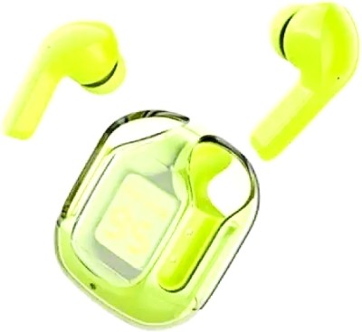 YAROH Ultrapods Max TWS Earbuds Bluetooth Headset Transparent Case, Touch Control 19 Bluetooth(Multicolor, In the Ear)