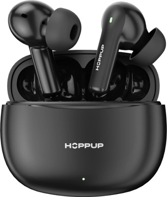 HOPPUP AirDoze 402 Earbuds with 50H PlayTime, 40MS Low Latency, AI ENC & 5.4v Bluetooth(Stealth Black, True Wireless)