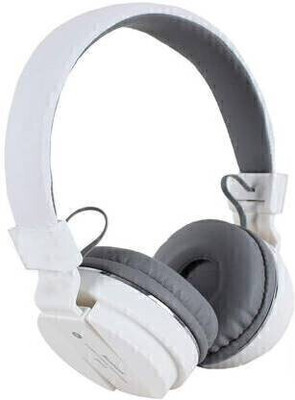 Zebur Headphone with FM/SD Card Slot with Music and Calling Control Bluetooth(White, Grey, On the Ear)