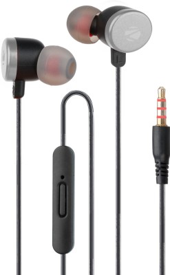 ZEBRONICS Zeb- Bloom In Ear Wired Earphone with Mic, 3.5mm Jack, Stylish Design Wired Headset(Silver, In the Ear)