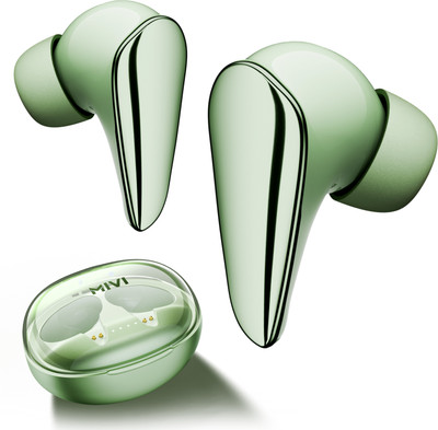 Mivi Duopods I7, 55Hrs PT, HD Call, Fast Charging, 3D Sound, AAC Audio Quality, 5.3v Bluetooth(Emerald Green, True Wireless)