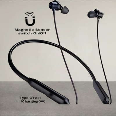 GDS Soundscape Wireless Neckband - Balanced Bass, High-Fidelity Audio_U6 Bluetooth & Wired(Black, In the Ear)