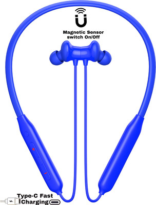 GREE MATT Bullets Z2 - MAGNETIC POWER OFF/ON 48Hr Playtime Headphone Neckband Bluetooth(Blue, In the Ear)