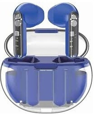 MYRA Butterfly Transparent TWS Earbuds 8D Stereo Audio With 25 Hrs Playtime Bluetooth(Blue, In the Ear)