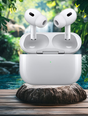 Morxt Aerpodds pro (2nd generation) ANC spatial audio features Wireless 15 (USB-C) Bluetooth(White, In the Ear)
