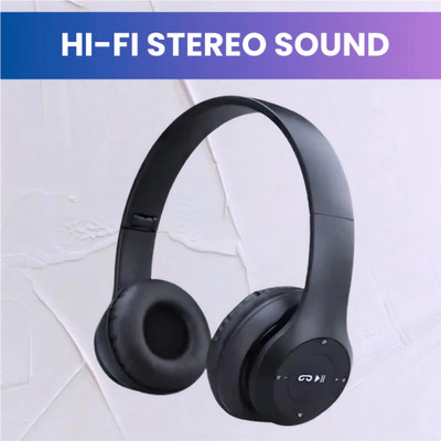 house of common Collapsible Bluetooth Bass Boost Immersive Sound_8Y Bluetooth & Wired(Black, On the Ear)