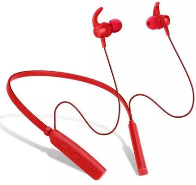 Wifton Earphones with fast charge, 24Hours playtime Bluetooth Headset Bluetooth(Red, In the Ear)
