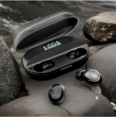 YAROH T2 TWS Earbuds: 26hr Playback, Bluetooth 5.1, iOS/Android Compatible VIP80 Bluetooth(Black, In the Ear)
