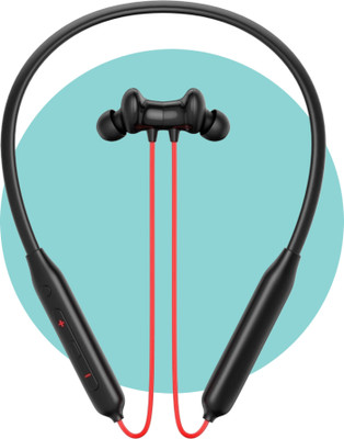 E EARBOUT ONEPLUSe Z2 Sportz 53 Edition Bluetooth Neckband with Long Battery Life Bluetooth & Wired(Red, Black, In the Ear)