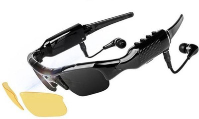 GUGGU sunglass Over the head Bluetooth Headset Bluetooth(Multicolor, On the Ear)