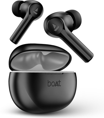 boAt Airdopes Supreme w/ 4 Mics AI ENx Tech, 50 HRS Playback,Multi Point Connectivity Bluetooth(Classic Black, True Wireless)