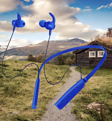 GPQ STORE Rokerz 235 Pro Wireless Bluetooth Neckband(0B.247 Bluetooth(Blue, In the Ear)