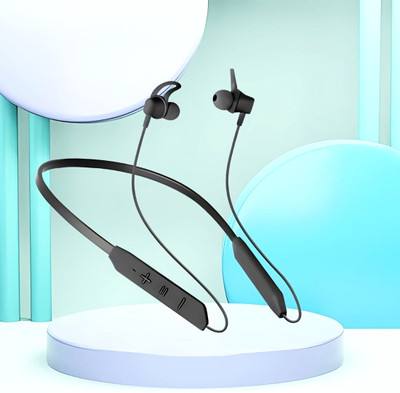 Clairbell BT Max Bluetooth Neckband Lightweight, Wireless Noise Cancellation with Mic M450 Bluetooth(Black, In the Ear)