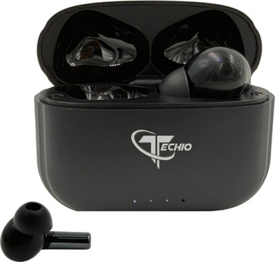 TECHIO BUDS_XERO_BLACK_A2 Bluetooth(Black, True Wireless)