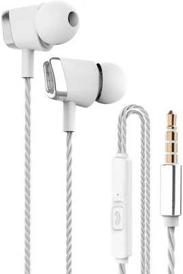 Sidra S6 Boom Bass Stereo Earphone Earbuds Headphones Wired(White, In the Ear)