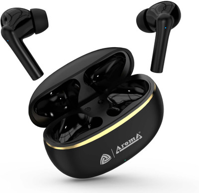 Aroma NB140 Jaguar 50 Hours* Playtime|Deep Bass|Fast Charging True Wireless Earbuds Bluetooth Headset(Black, True Wireless)