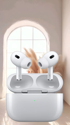 SAIBABA Earbuds Pro 2 (2nd generation) With Wireless Charging Case, ANC 17 (USB-C) Bluetooth(White, True Wireless)
