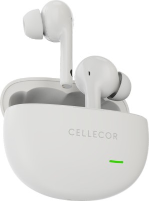 Cellecor BroPods CB44 TWS With 35 Hours Playtime, ENC, 13mm Driver, Touch Control Bluetooth(White, True Wireless)