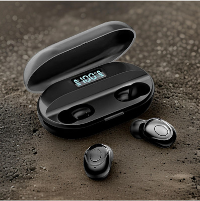 YAROH T2 TWS Earbuds: 26hr Playback, Bluetooth 5.1, iOS/Android Compatible VIP89 Bluetooth(Black, In the Ear)