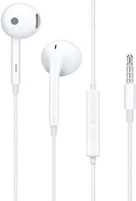 SUPERFLASH Stereo Genuine OPPOMH156/MH135 3.5mm Wired Earphones Wired Gaming(White, In the Ear)