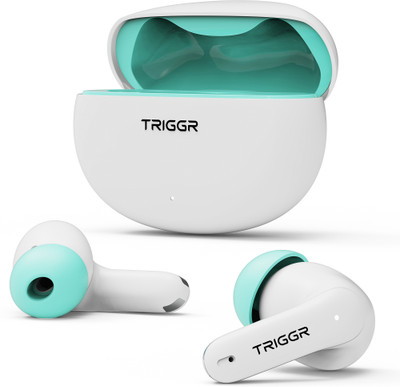 TRIGGR Ultrabuds N3 with Crisp Calling, 50H Playtime, 13mm Drivers, AI ENC, BassXpand Bluetooth(Pearl Blue, In the Ear)