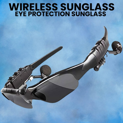 GUGGU Sunglass with (Bluetooth Earbuds) Music and bluetooth headset and micY405 Bluetooth(Black, On the Ear)