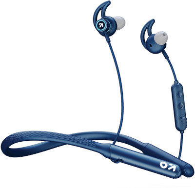 GOBOULT Curve Max with 100H Playtime, ENC Mic, Dual Device Pairing, Fast Charging, 5.3v Bluetooth(Blue, In the Ear)