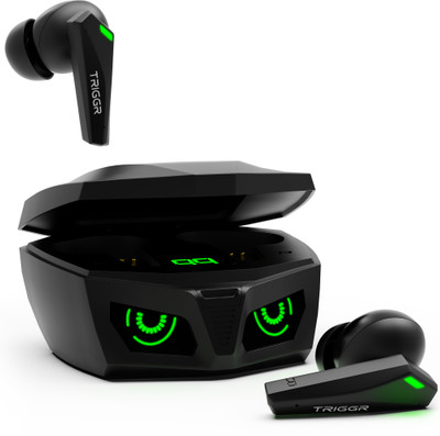 TRIGGR Kraken X1 with Battery Display, 40ms Latency, Quad Mic ENC, 40 Hr, v5.3 Bluetooth(Black, True Wireless)