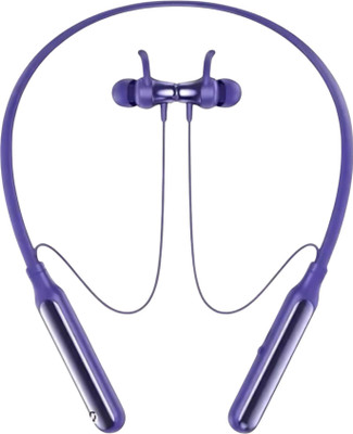 Earbot HIGH SOUND QUALITY Wireles 60Hr Playback Headphone Stereo Earphone Bluetooth & Wired(Purple, In the Ear)