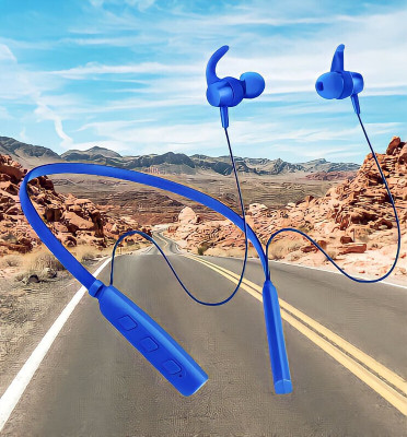 GPQ STORE Rokerz 235 Pro Wireless Bluetooth Neckband(0B.97 Bluetooth(Blue, In the Ear)