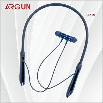 ARGUN 80 Hours Playtime Bluetooth Neckband Headphones with Crystal Clear Calls Bluetooth(Blue, In the Ear)